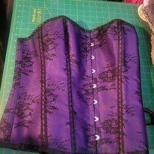 Elegant Purple Lace Corset